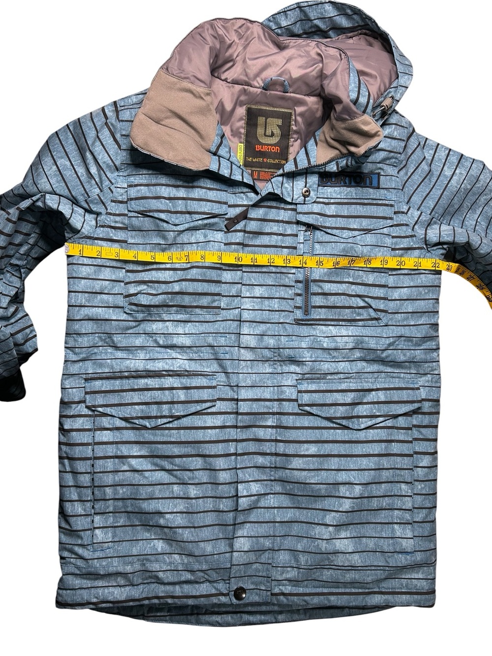 2014 Burton TWC Cannon Shaun White Snowboard Jacket Riptide Stripe M - Picture 12 of 14
